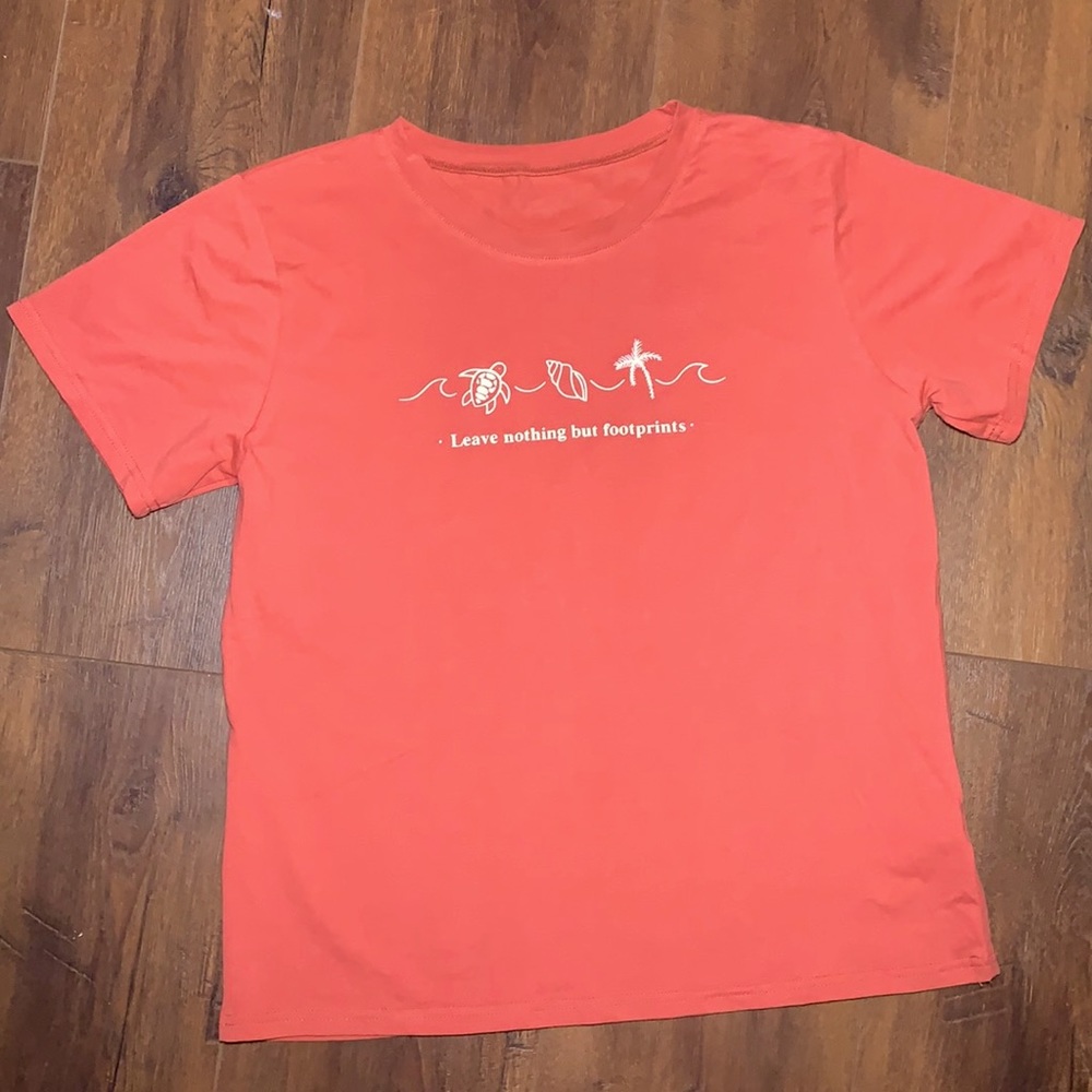 SHEIN 100% Cotton Beach T-shirt